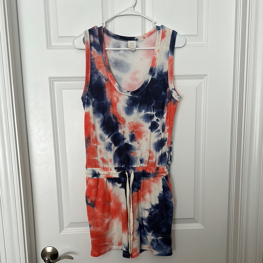 Evereve Tie-Dye Sleeveless Romper